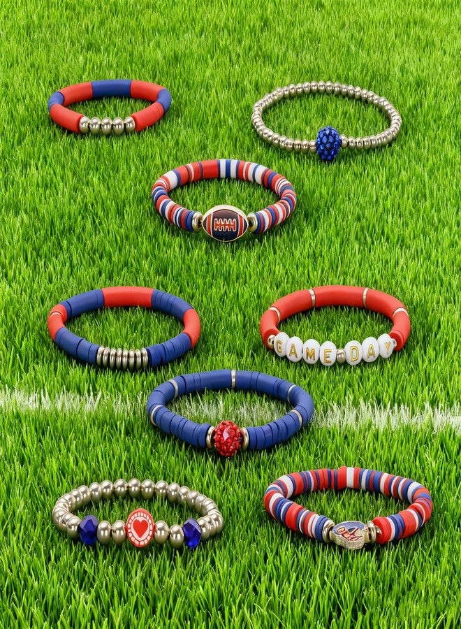 KUANG! Game Day Football Charm Bracelet Stackable Sports Jewelry for Moms Dads Football Fans Gifts - Image 4